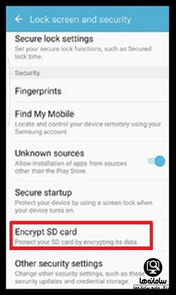 نحوه گذاشتن رمز کارت حافظه گوشی اندروید